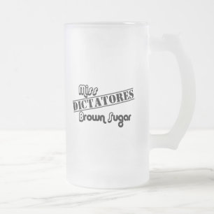 HT Skull of Spade Mug-Miss Brown Sugar Dictatores Frosted Glass Beer Mug