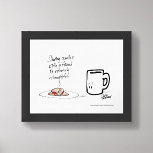 HTC Cherry Turnover and Coffee Mug Cartoon Framed Art