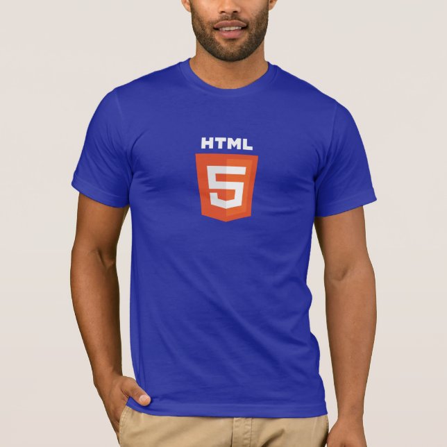 HTML5 dark blue T-Shirt (Front)