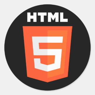 HTML 5 Logo Classic Round Sticker