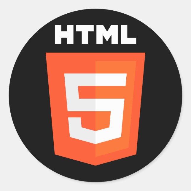 HTML 5 Logo Classic Round Sticker (Front)