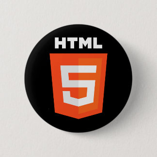 HTML 5 Logo Pinback Button