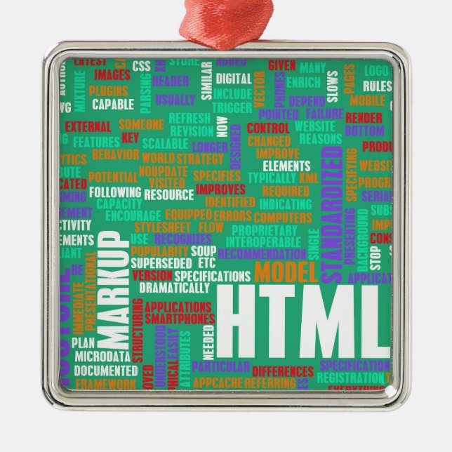 HTML 5 or HTML5 Metal Ornament (Front)
