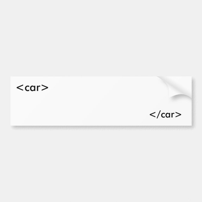 HTML bumper Stcker Bumper Sticker (Front)