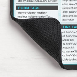 HTML Cheat Sheet Mouse Pads | Zazzle