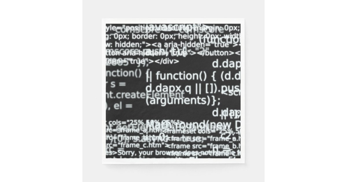 HTML Code v1 Napkins Zazzle