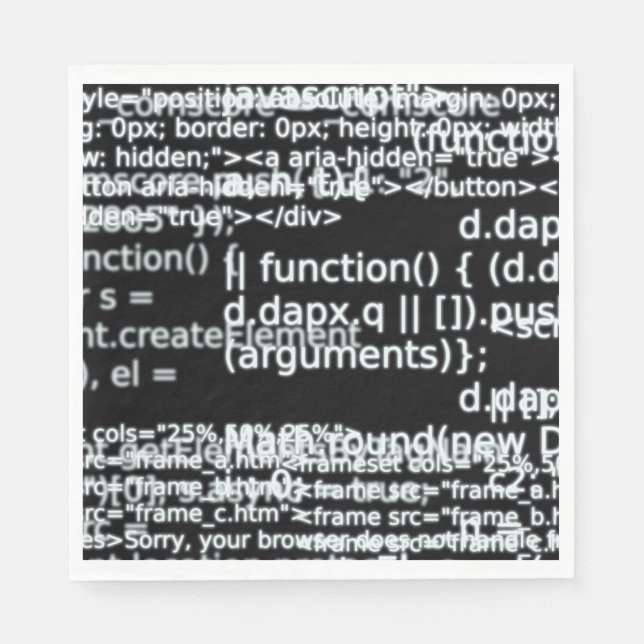 HTML Code v1 Napkins (Front)