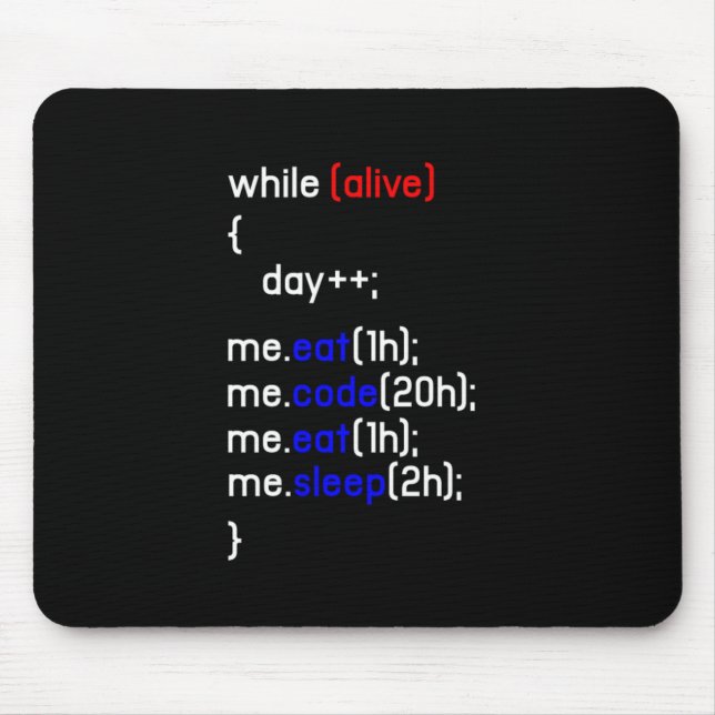 HTML Coding Coder Programmer Programming PC Gift Mouse Pad (Front)
