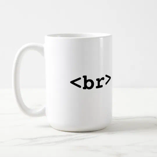 HTML/CSS Coffee Mug (#c0ffee &lt;br&gt;, coffee break)