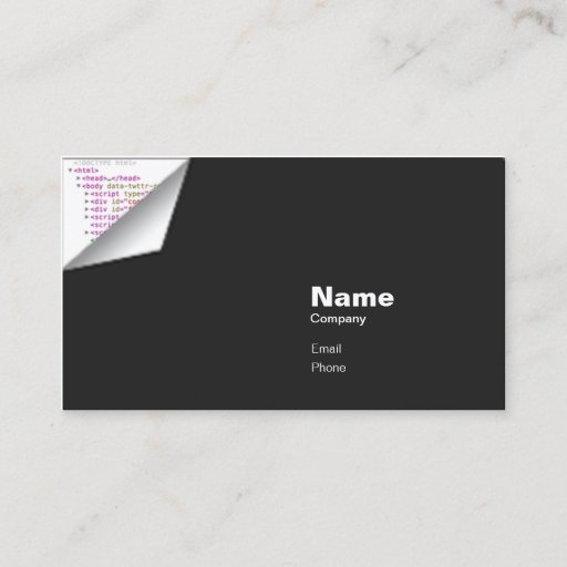 Customizable HTML Curl - Indestructible Business Card Templates