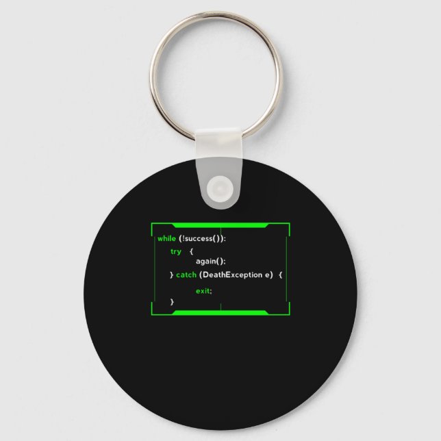 HTML Java Coding Coder Programmer Developer Gift Keychain (Front)