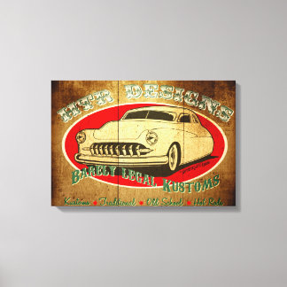 HTR Designs Barely Legal Kustoms Garage Canvas Print