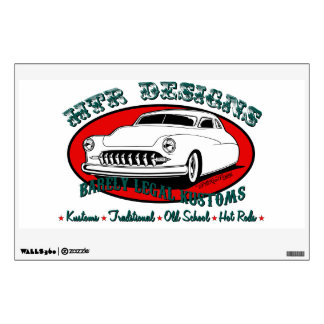 HTR Designs Barely Legal Kustoms garage Wall Sticker