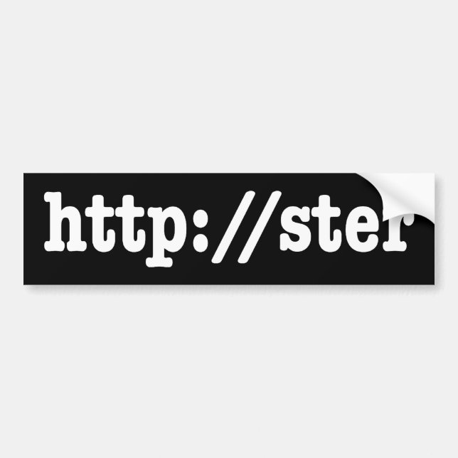 http://ster / html code bumper sticker (Front)