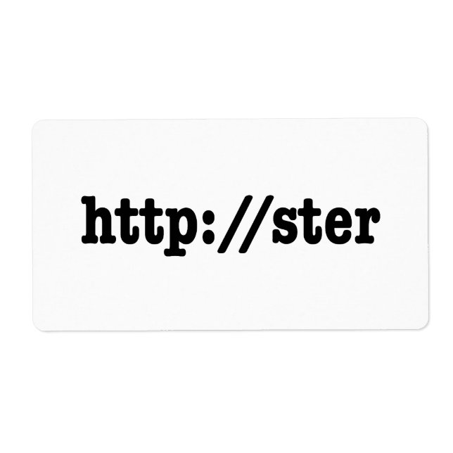http://ster / html code label (Front)