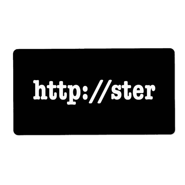 http://ster / html code label (Front)