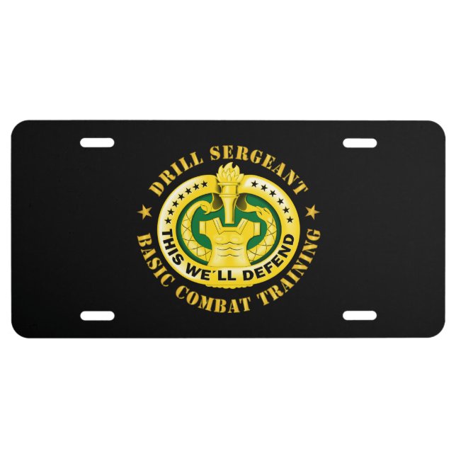 https://www.zazzle.com/army_drill_sgtLicense Plate (Front)