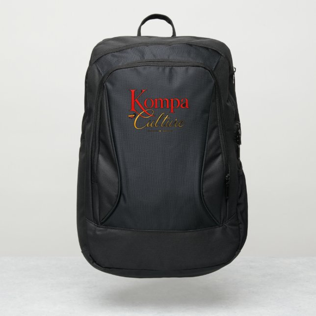 https://www.zazzle.com/kompa_culture_black_gold_ha port authority® backpack (Front)