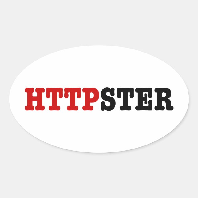 HTTPSTER OVAL STICKER (Front)