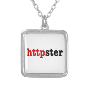 httpster silver plated necklace
