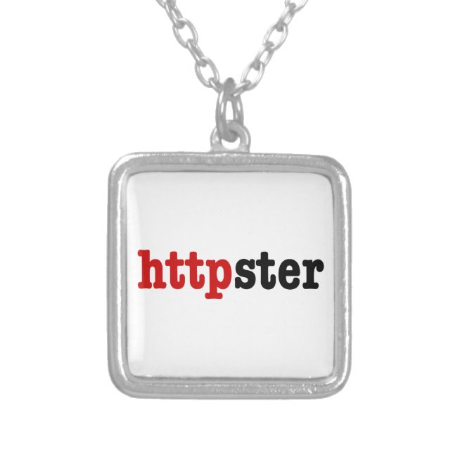httpster silver plated necklace (Front)