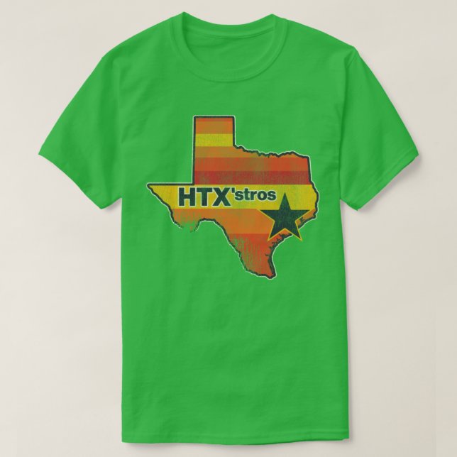 HTXstros Baseball Retro Colorway T-Shirt (Design Front)