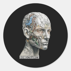 Hu Head Science Anatomy Biomechanics Classic Round Sticker