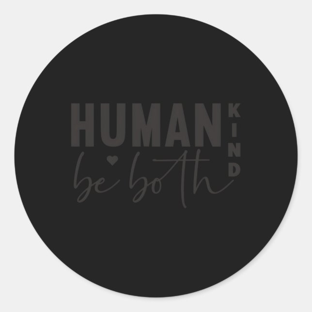 Hu Kind Be Both Anti Bullying Be Kind Hukind Classic Round Sticker (Front)