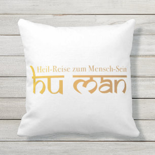 HU MAN - Healing journey to being human Outdoor Pillow