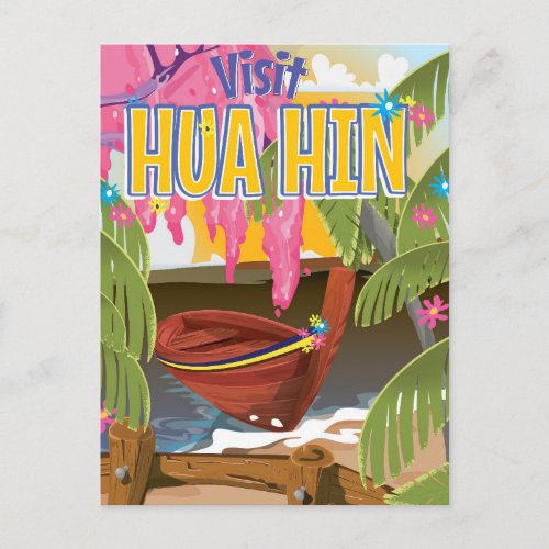 Hua Hin Thailand travel poster Postcard