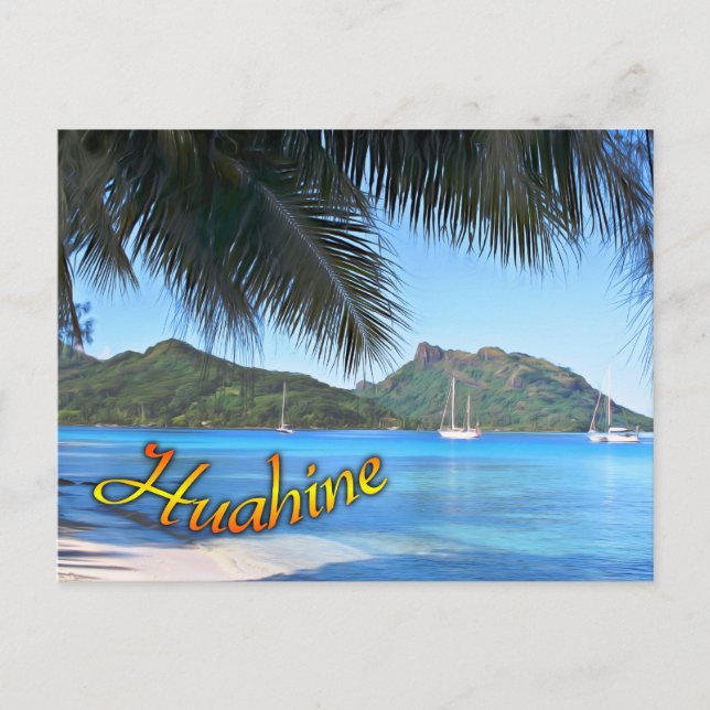 Huahine's unique postcard, The Pregnant Woman Postcard (Front)