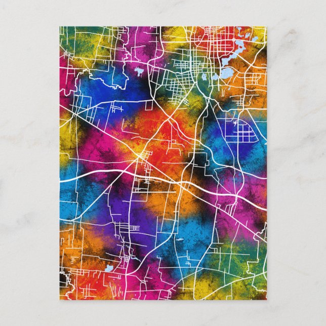 Huaibei China City Map Postcard (Front)