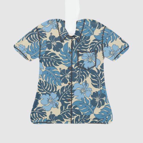 Huakini Bay Hawaiian Hibiscus Vintage Aloha Shirt Ornament