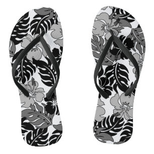 Huakini Bay Hawaiian Hibiscus Vintage Floral Flip Flops