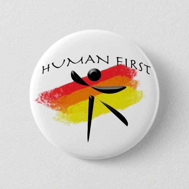 huamn pinback button (Front)