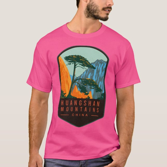 Huangshan Mountains China Active T-Shirt (Front)