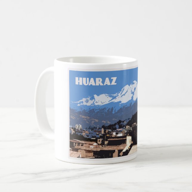 Huaraz Peru: Huascarin Mountain View Coffee Mug (Front Left)