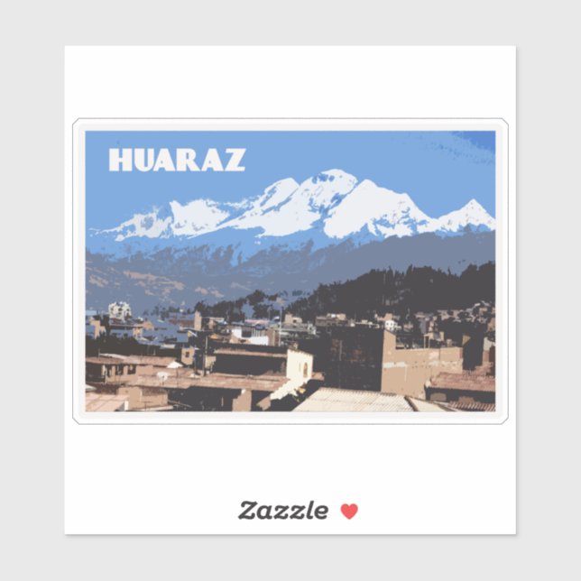 Huaraz Peru: Huascarin Mountain View Sticker (Sheet)