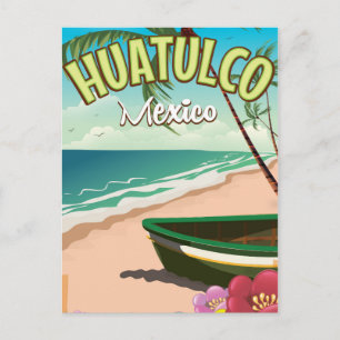 Huatulco Mexican travel poster Postcard
