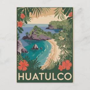 Huatulco Mexico Vintage Postcard