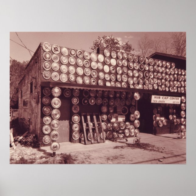 Hub Cap Center in Houston, Texas Vintage Poster (Front)