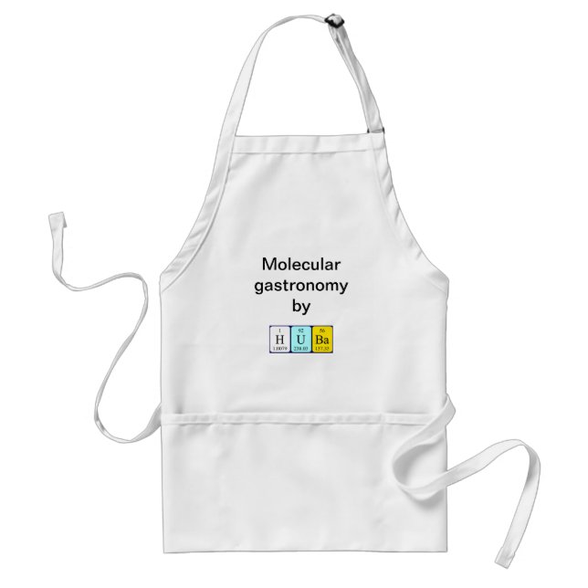 Huba periodic table name apron (Front)
