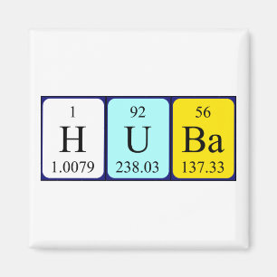 Huba periodic table name magnet