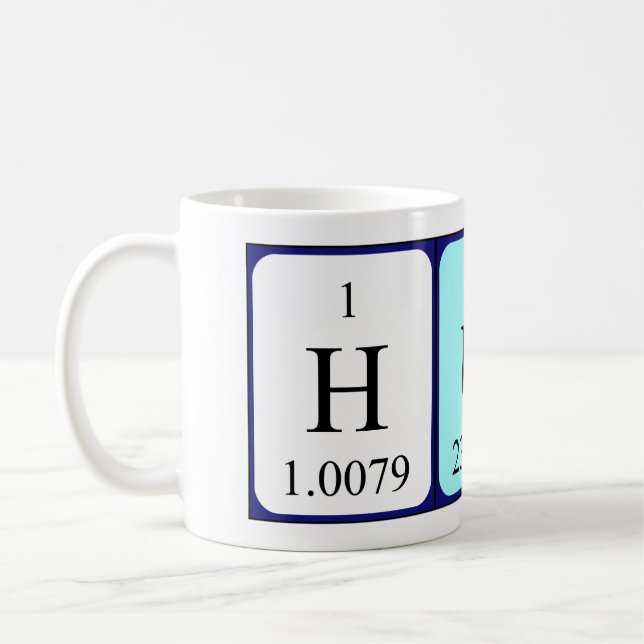 Huba periodic table name mug (Left)