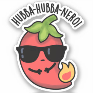 Hubba-hubba-nero Funny Habanero Pun Sticker