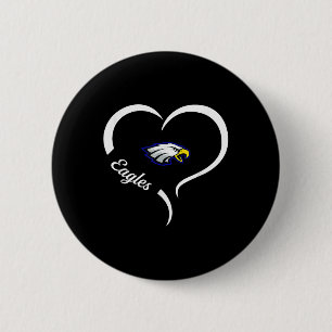 Hubbard Eagles Logo Half Heart Slogan Hs  Button