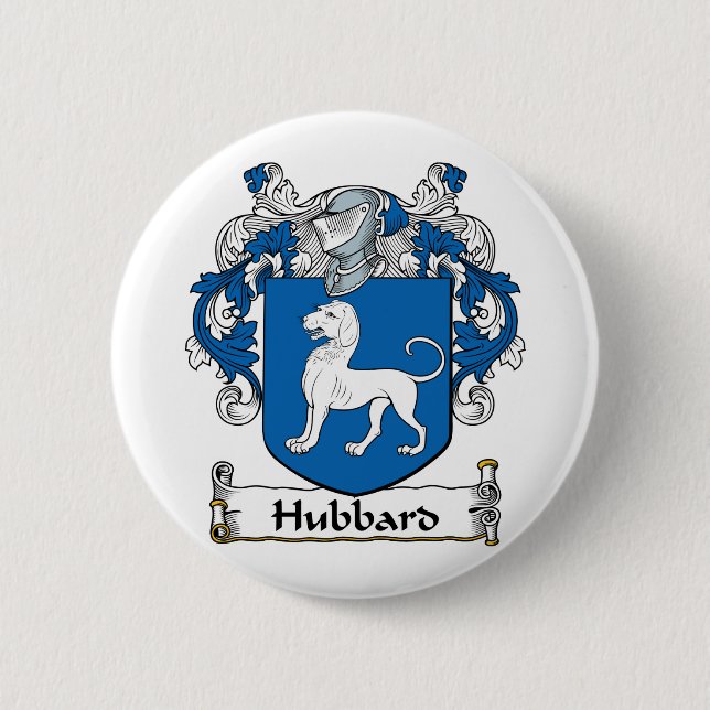 Hubbard Family Crest Pinback Button (Front)