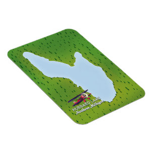 Hubbard lake Northern Michigan lake map Magnet