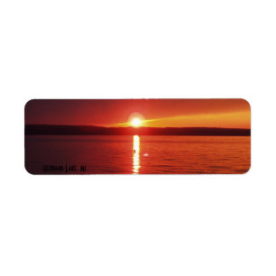 Hubbard Lake Sunset Label