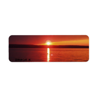 Hubbard Lake Sunset Label